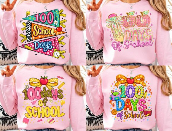 100 Days of School PNG Bundle: A Creative Resource for Educators and Designers