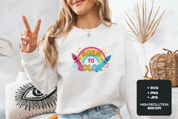 Born to Color Cute Kids Design: Celebrating Creativity Through Playful Illustration
