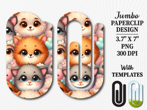 Cute Chibi Cat Kitten Jumbo Paperclip
