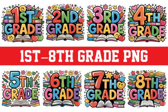 Grade PNG Bundle 1st–8th Grade PNG B