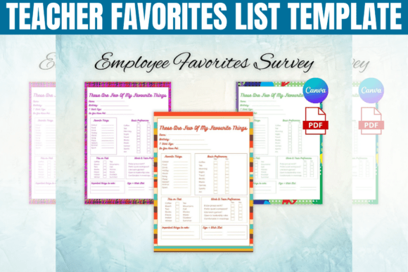 Teacher Favorites List Template